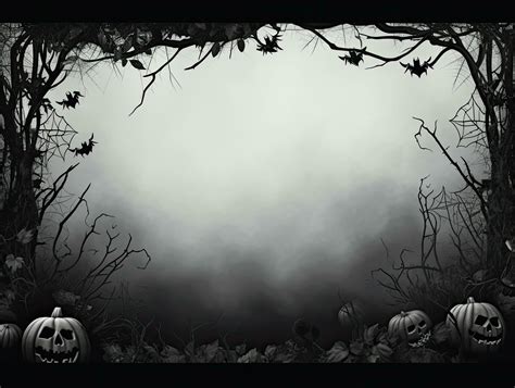 Spooky Halloween background with dead trees, jack o lanterns and bats design 27220221 Stock ...