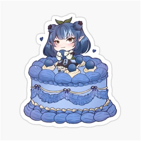 "blueberry birthday cake" Sticker for Sale by twitchblueberry | Redbubble