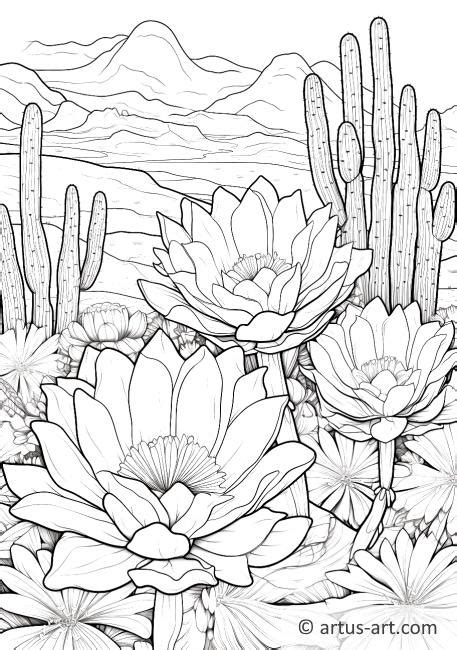 Desert Flowers Coloring Page » Free Download » Artus Art