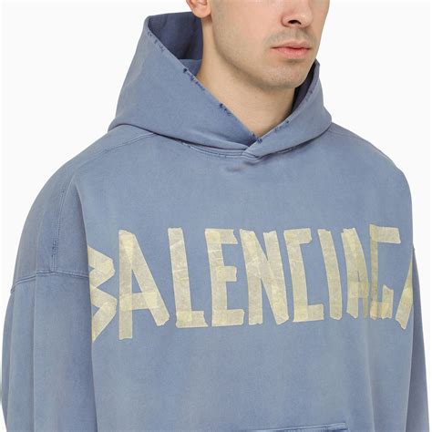 Balenciaga Faded blue Tape Type hoodie | TheDoubleF