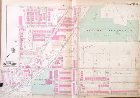 Mt Airy Map, Original 1923 Hand Colored Map, City of Philadelphia Atlas, Awbury Arboretum - Etsy