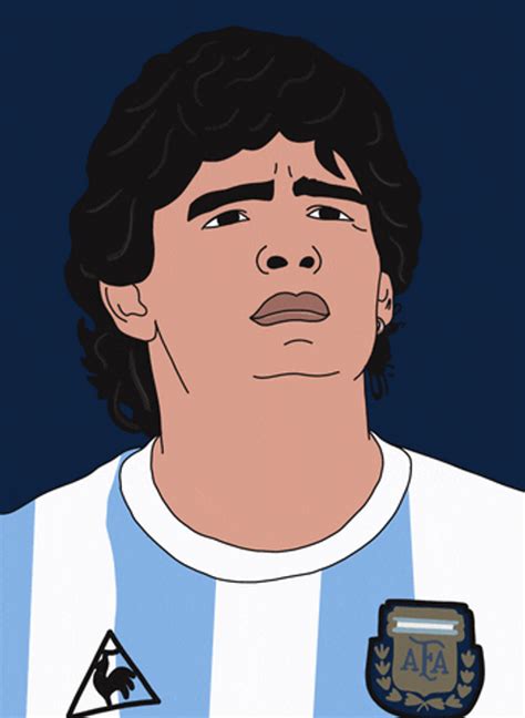 Diego Maradona Looking Up Cartoon GIF | GIFDB.com