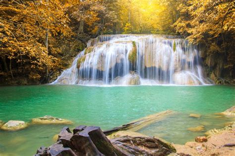 Waterfalls in Deep Forest stock photo. Image of cascade - 162919276