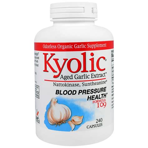 Kyolic Aged Garlic Extract, Blood Pressure Health, Formula 109, 240 Capsules - Walmart.com ...