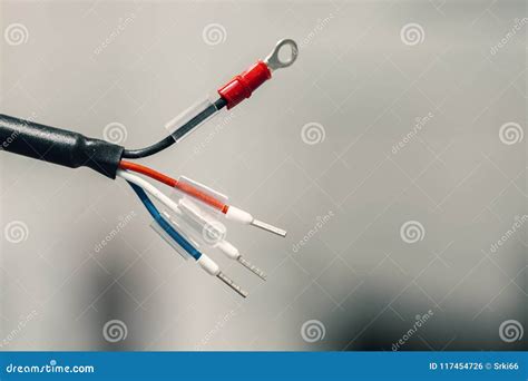 Industrial Electric Cables with Connectors Stock Photo - Image of white, equipment: 117454726