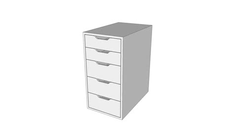 Ikea Alex Drawers | 3D Warehouse