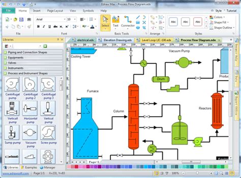 Process Flow Diagram - Draw Process Flow by Starting with PFD Drawing Software