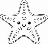 Estrella Mar Colorear Marina Kleurplaat Seestern Zeester Malvorlage  sketch template