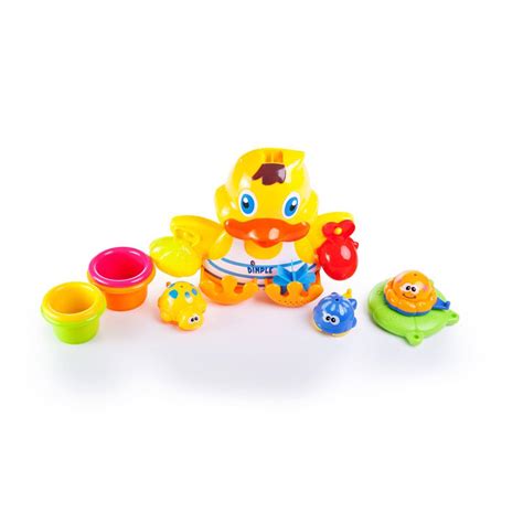 Dimple Rubber Duck Wall Mounted Bath Toy, with Floatable Sea Animal Toys By Dimple - Walmart.com