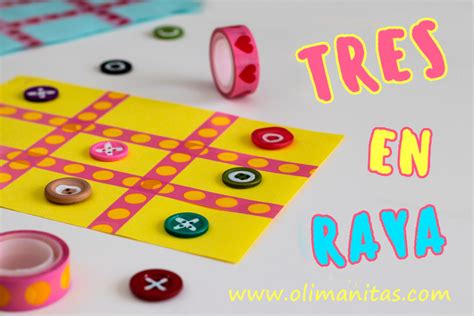 JUEGO TRES EN RAYA CASERO Y FÁCIL - OLIMANITAS