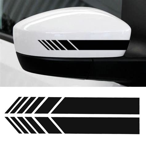 marvellous Vinyl Vehicles Car Side Mirror Sticker, 2 x 11cm, Black : Amazon.in: Car & Motorbike