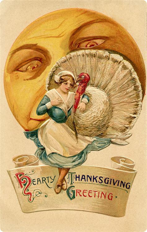 7 White Turkey Images - Vintage Thanksgiving! - The Graphics Fairy