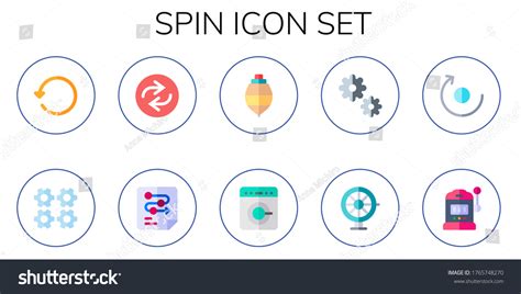 Spin Icon Set 10 Flat Spin Stock Vector (Royalty Free) 1765748270 ...