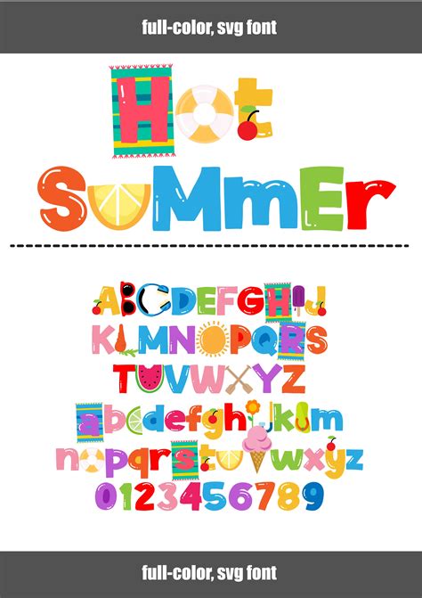 Full Color SVG Summer Font: A Beautiful and Versatile Font