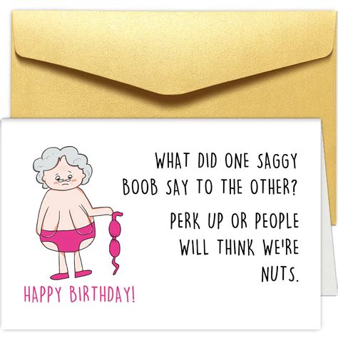 Buy Chenive Hilarious Birthday Card for Her, Rude Birthday Card for ...