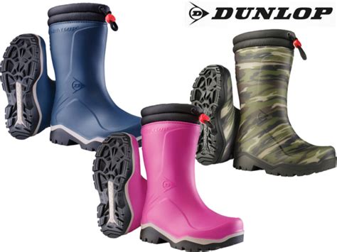 Kids Fleece Lined Wellies Dunlop Childrens Thermal Waterproof ...