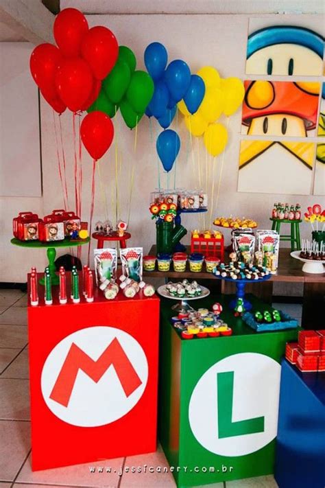 Super Mario Birthday Party | Kara's Party Ideas | Mario bros birthday ...