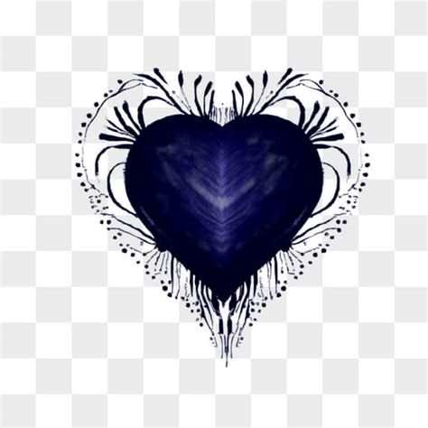 Download Dark Blue Heart-Shaped Orb: Symbolism and Emotions PNG Online ...