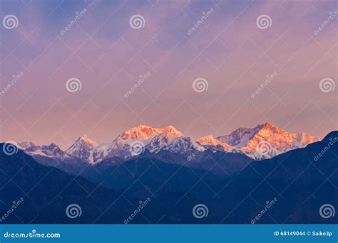 Kangchenjunga Mountain View Stock Photo - Image of range, himal: 68149044