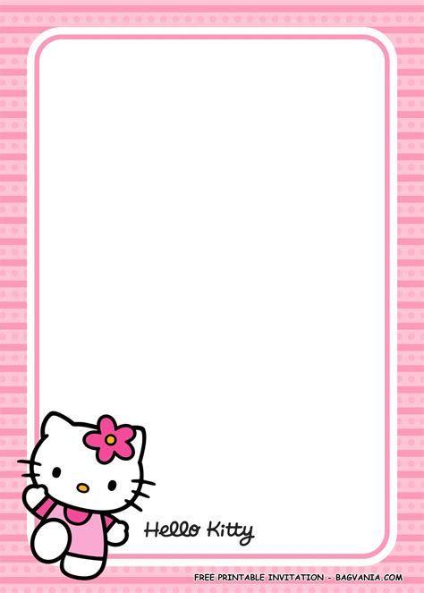 Free Printable Hello Kitty Birthday Party Kits Template | Hello kitty invitations, Hello kitty ...