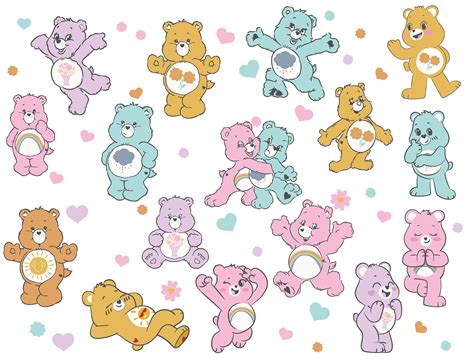 INSTANT DOWNLOAD Care Bears SVG Png Clipart, Care Bears Printable, Care ...