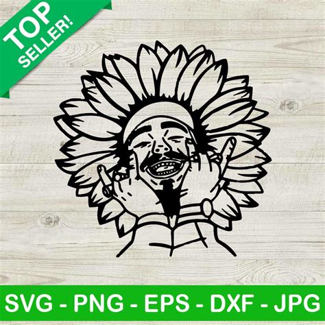 Post Malone sunflower SVG, Post Malone Rapper SVG, Post Malone singer rock on SVG cut file