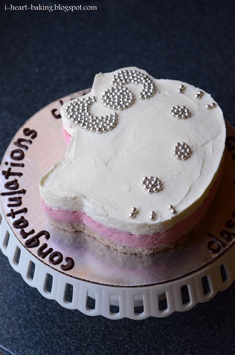 i heart baking!: hello kitty strawberry mousse cake studded with silver ...