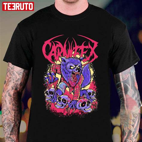 The Wolf And Skulls Carnifex Band Rock Metal Unisex T-shirt - Teeruto