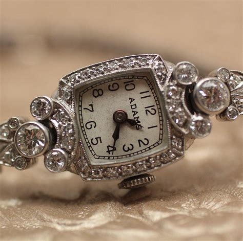 Circa 1920 Platinum & Diamond Ladies Watch – Pippin Vintage Jewelry