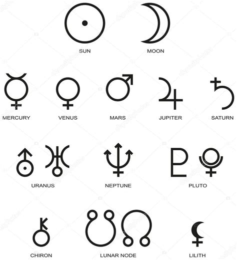 Astrology Planet Symbols — Stock Vector © Furian #29121443