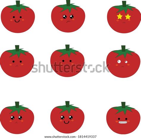 Tomato Vector Red Emoji Funny Stock Vector (Royalty Free) 1814419337 ...