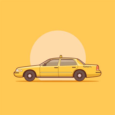 New York City Yellow Taxi Cab 661681 Vector Art at Vecteezy