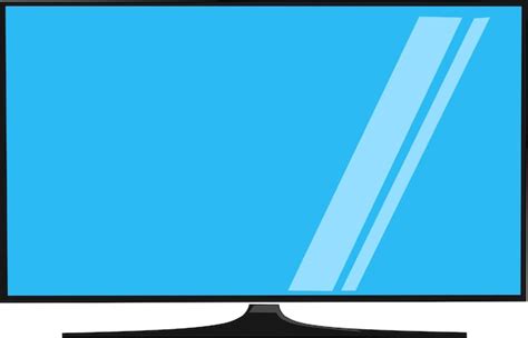 Premium Vector | A flat screen tv with a blue screen.