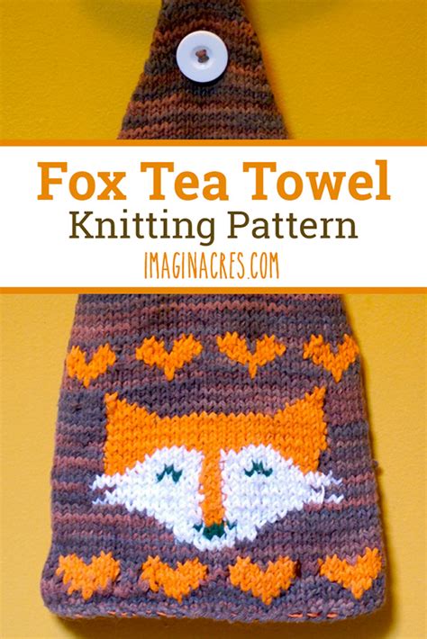 Fox Tea Towel Knitting Pattern