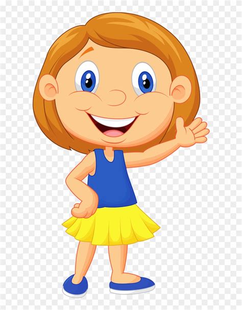 Girl Waving Hello Clipart - Free Transparent PNG Clipart Images Download