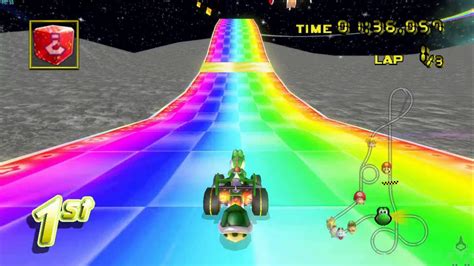 Rainbow Road 64 Remake Mario Kart Wii CTGP Revolution - HD Gameplay On ...