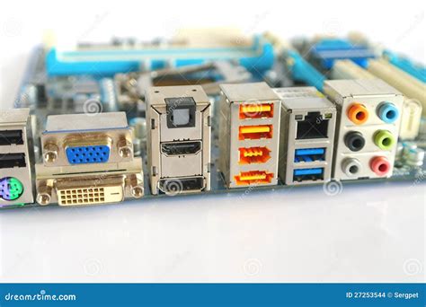 Interface Plug-and-sockets of Computer Stock Photo - Image of composite, industry: 27253544