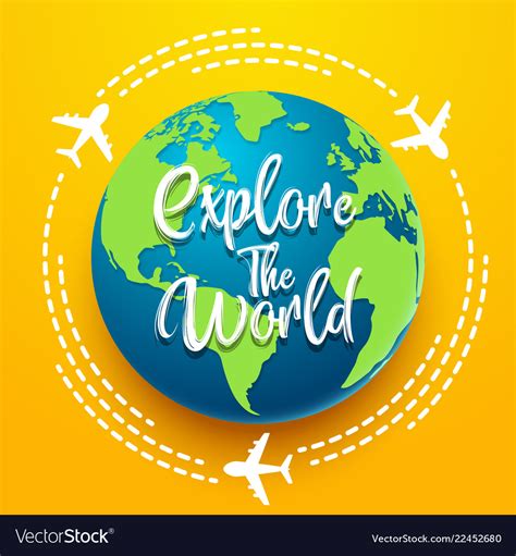 Time to travel explore the world with aircraft Vector Image