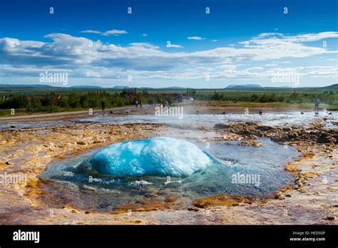 Eruption in a geyser Stock Photo - Alamy