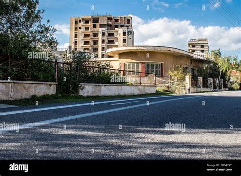 Varosha, Northern Cyprus - January 06, 2022 Cityscape of Varosha, a ...