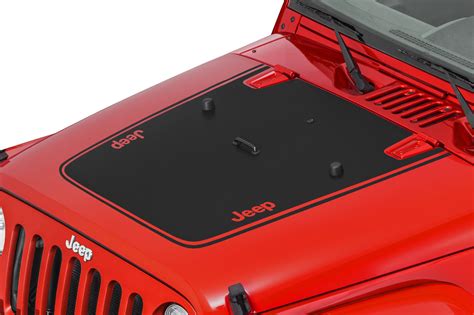 Mopar Hood Applique with Jeep Logo for 07-18 Jeep Wrangler JK | Quadratec