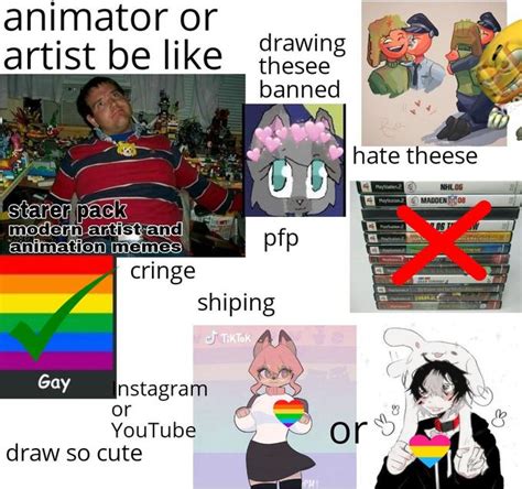 Modern artist and animation memes starter pack. | /r/starterpacks | Starter Packs | Know Your Meme