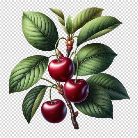 Premium PSD | A drawing of a cherry tree with the words cherry on it