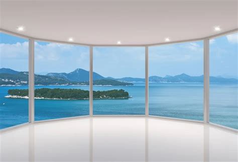 Aliexpress.com : Buy Laeacco Tropical Sea View House Window Island ...