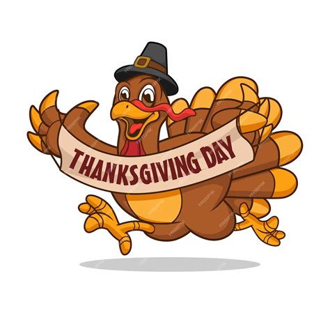 Premium Vector | Thanksgiving day mascot logo design