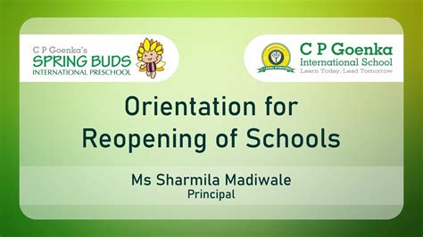 CP Goenka International School - School Reopening Orientation - Thane ...