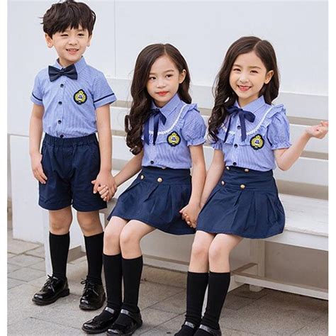 Girls boys school uniforms children's kindergarten uniform primary ...