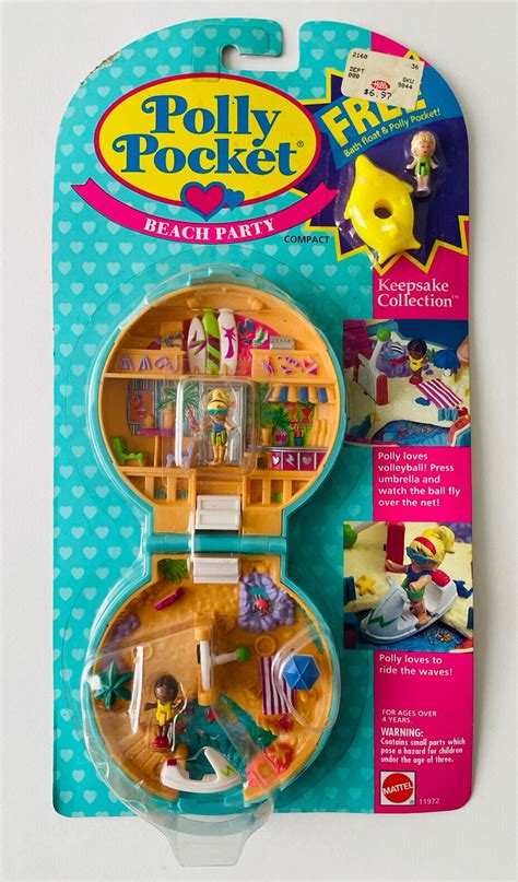 Vintage 1994 Polly Pocket Beach Party RARE Version w/ Bath Float Sealed ...