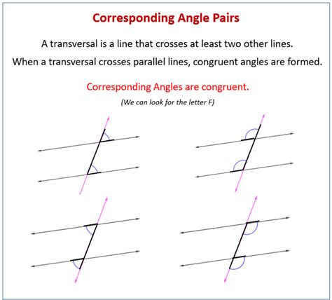 Corresponding and Alternate Angles (examples. solutions, videos, worksheets, games, activities)