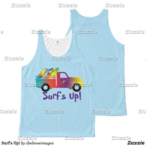 Surf's Up! All-Over-Print Tank Top | Zazzle.com | Printed tank tops ...